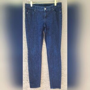 Cache animal print reptile print in blue black jeans size 6